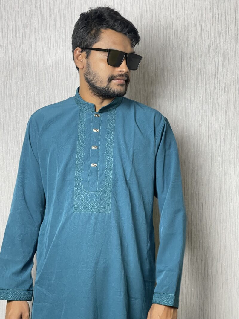 Blue and Red Chinese Bangchu  Panjabi
