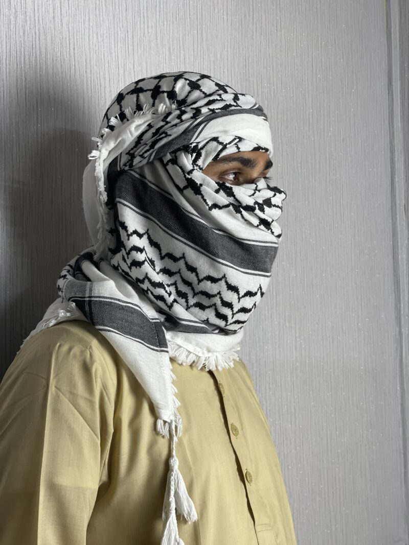 The Authentic Palestinian Keffiyeh Scarf (Black & White)